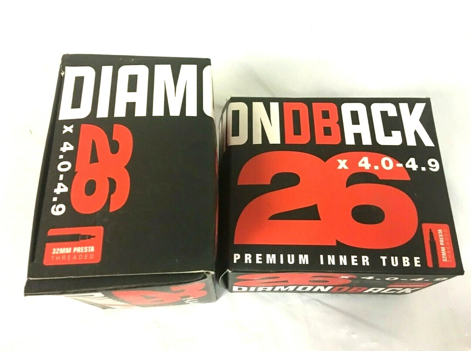 Lot of 2 Diamondback Presta 26 x 4.0-4.9 Valve Bicycle Inner Tube - Image 2 of 3