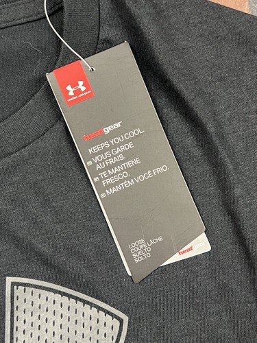 Under Armor Loose Fit Heat Gear Shirt Men’s Large NWT Activewear Black - Picture 4 of 7