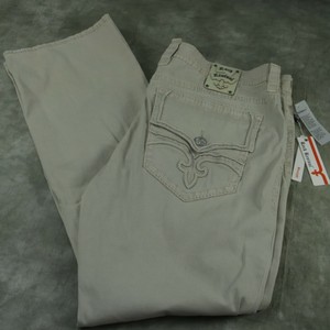 tan rock revival jeans