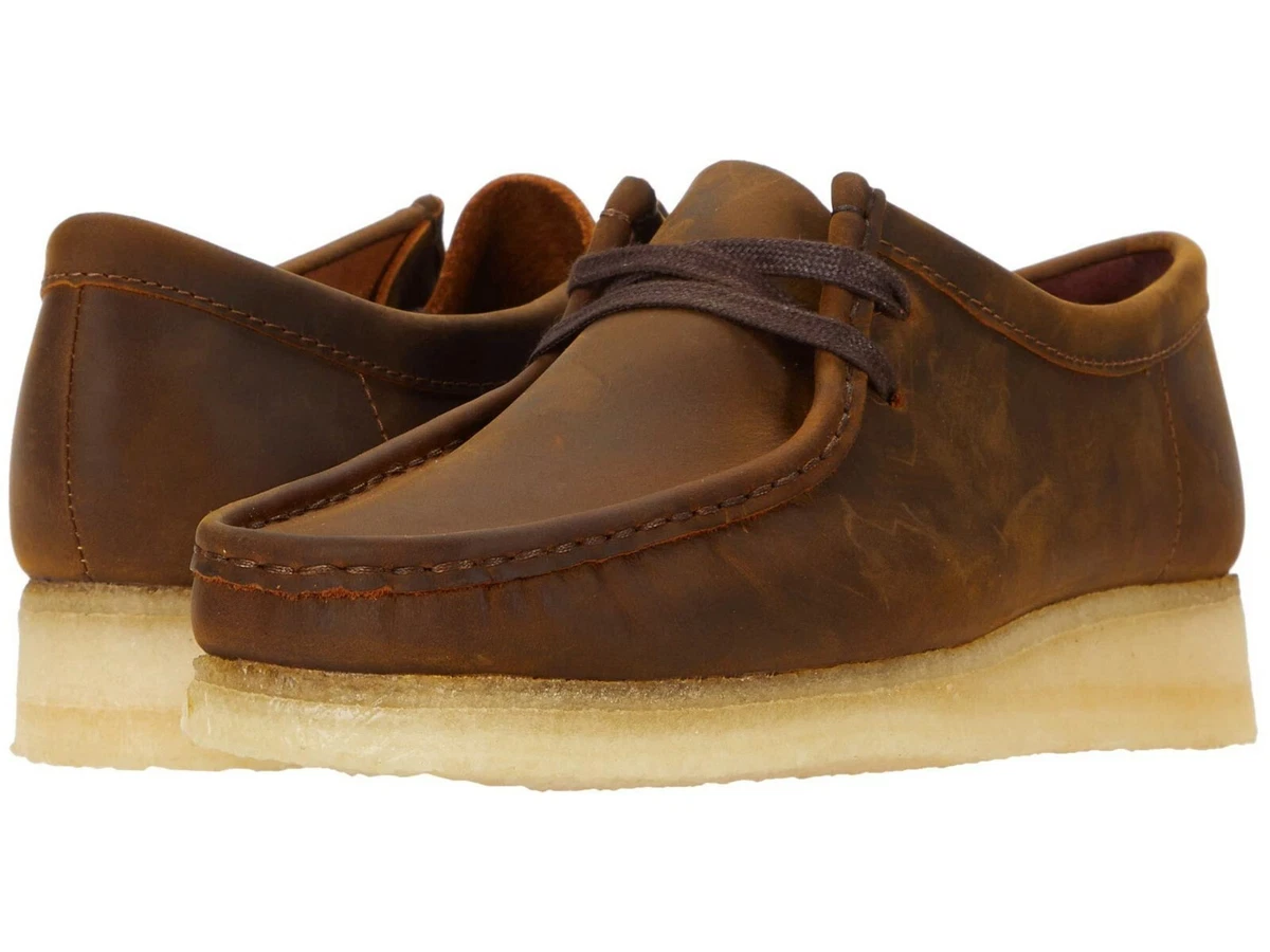 bygning Kommandør Pligt Men&#039;s Shoes Clarks Originals WALLABEE Lace Up Leather Moccasins 56605  BEESWAX | eBay