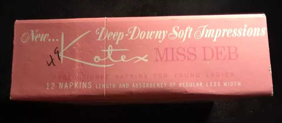 1959 Kotex Miss Deb Feminine Napkins For Young Ladies Sealed Box Of 12 - RARE! - Image 4 of 4