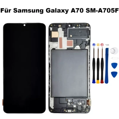 EFAITHFIX Display Für Samsung Galaxy A70 SM-A705F With Rahmen Bildschirm LCD TouchScreen