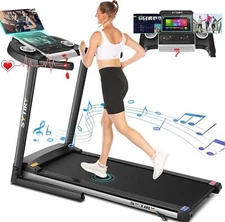 3.25/2.5HP Folding with Incline Treadmill Heavy Duty Electric Running Machine US