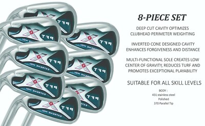 Left Handed PFT X9 Extreme MOI Men's Iron Set +2'' (4-SW) Regular Graphite Flex