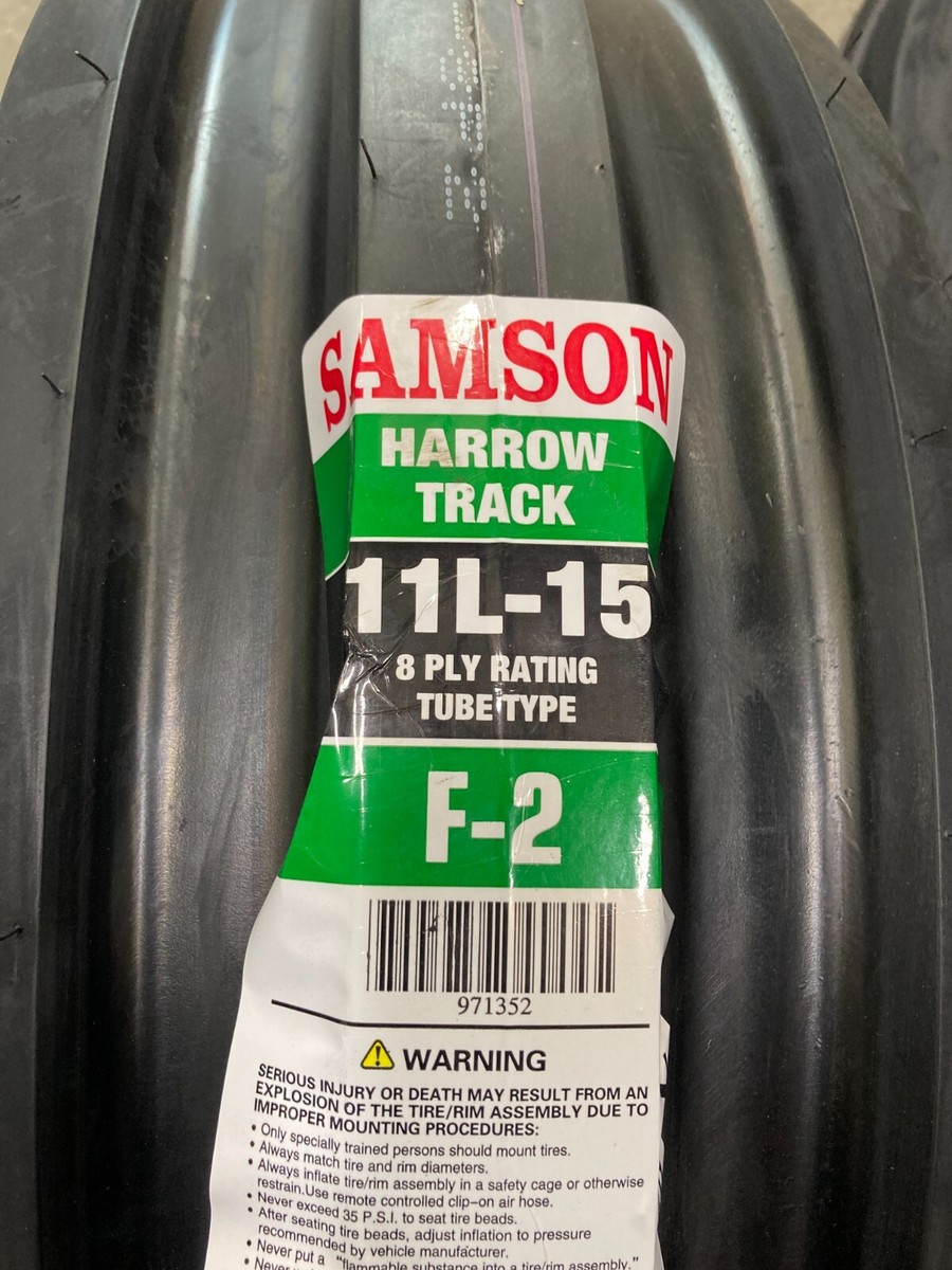 New Tire Samson 11 L 15 Farm Tractor Front F-2 3 rib 8 ply TT 11L