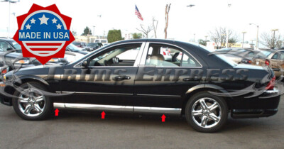 2000-2007 Lincoln LS Stainless Steel Chrome Rocker Panel Molding Trim 3 ...