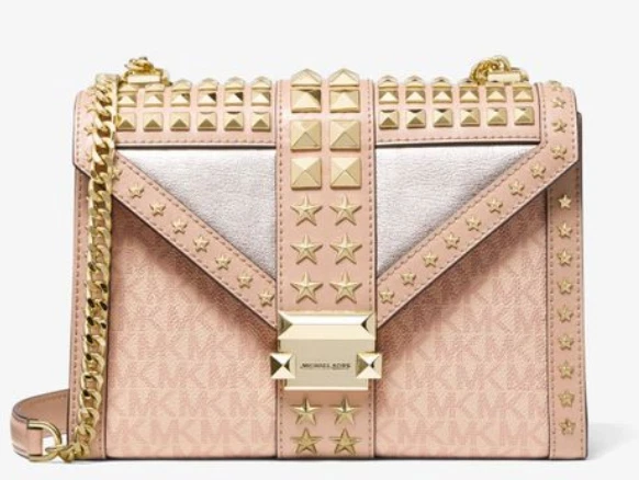 Bolso Cartera Convertible Michael Kors MK Whitney Star Tachonado Adornado NUEVO Foto 2 de 4