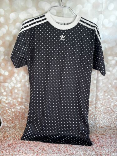 Adidas Black white polka dot dress size Small