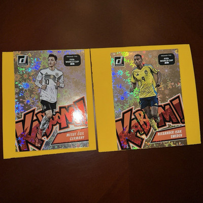 Donruss Road to FIFA World Cup Kaboom! Insert Lot 2 Ozil Isak Cards