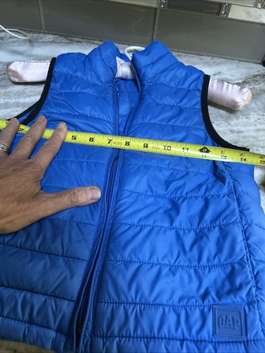 GAP KIDS 5 T BLU UNISEX gilet imbottito zip Primaloft leggero INVERNO NEVE - Foto 4 di 7