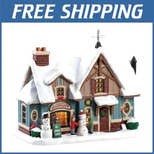 Snow Day Village Building: Textured Finish, Resin Material