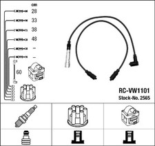 Zündleitungssatz NGK 2565 für VW AUDI 155 100 1G1 53B C3 17 C2 53 SCIROCCO GOLF