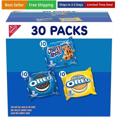 Sweet Treats Cookie Variety Pack OREO, OREO Golden & CHIPS AHOY!, 30 Snack Pa...