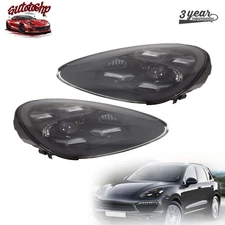 Headlights For Porsche Cayenne 2011-2014 LED Front HeadLamps Left+Right Pair