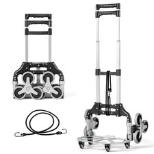 Stair Climbing Cart 180 Lbs Capacity Portable Folding Hand Truck Aluminum Luggag