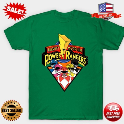 #ad HOT Mighty Morphin Power Rangers Power Rangers T Shirt S 5XL $15.99