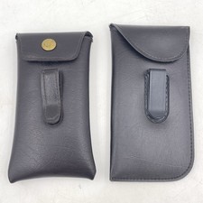 Vintage Dark Brown Or Black Pocket Clip Eyeglass Case Pocket Protectors 2 