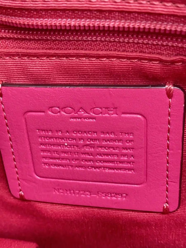 COACH Shoulder Bag - Signature Leather BEG All-over Pattern - Picture 5 of 6