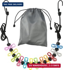 Retractable Portable Clothesline for Travel Clothing line with 12 Clothes Clips,
