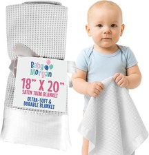 Baby Morgan Thermal Waffle Weave Blanket Nylon Satin Trim 18x20 Mini Security