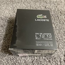 Lacoste L.12.12 Noir Intense 3.3oz 100ml EDT BNIB
