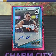 2025 Panini Optic Pink Velocity Hyper RC Rookie Auto Arian Smith /75 Jets #285