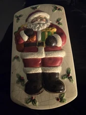Debco Ceramic Santa Clause W/Bag of Gifts Baking Pan 1990s