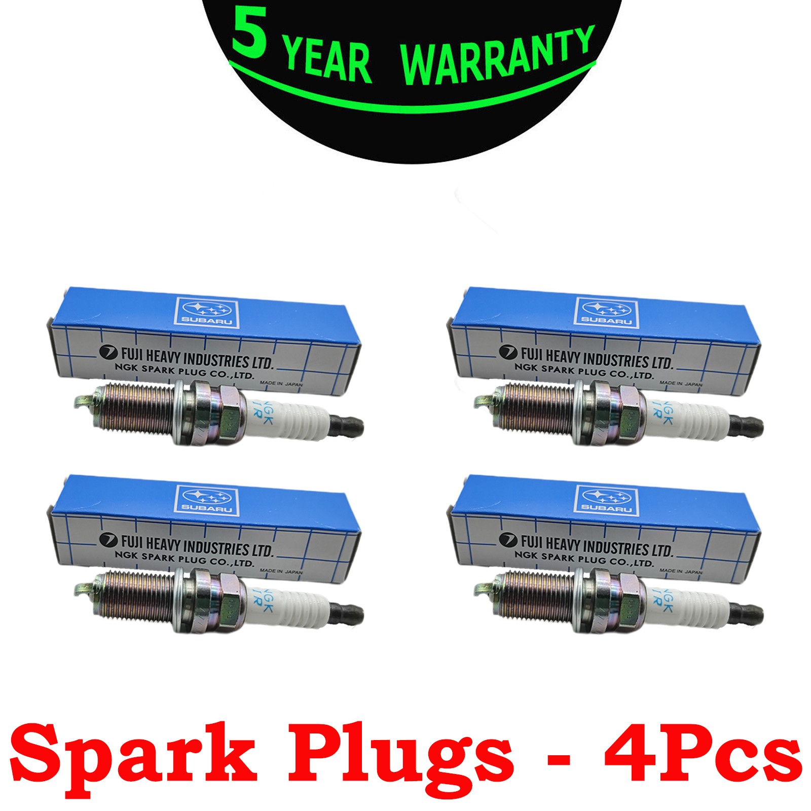 4Pcs 22401AA670 For 04-17 Subaru Turbo Spark Plugs Impreza Sti Legacy Outback