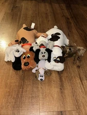 Lot Of 6 Pound Puppies Plush 1995, 2022, 2023 PP Stuffed Animal Puppy Dog