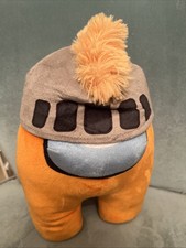 Among Us Series 2 Huggable Plush Soft Toy Crewmate Figure 30cm Orange Grey Hat