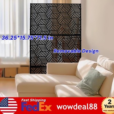 Black Removable Privacy Fence Screen Save Space Multi-functional Decorative