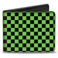 Bi-Fold Wallet Checker Black/Neon Green (Us Import)