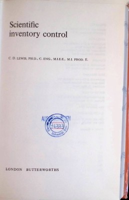 Scientific Inventory Control Operational Research S. Lewis, Colin David: