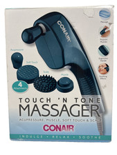 Conair Touch N Tone Handheld Massage Wand With 4 Attachments Indulge Relax Sooth