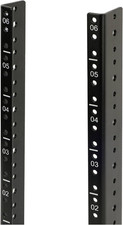 6U Vertical Rack Rail Pair Kit DIY Rack Rails Kit, 12-24 Screws Included to Moun