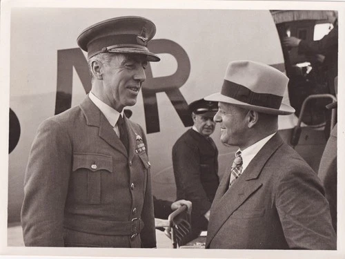 Original Press Photo WW2 Richard Peirse & Erhard Milch Croydon Airport 17.10.37