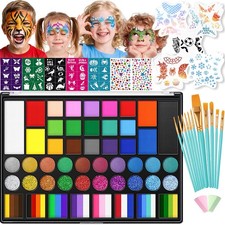 49 Colors Face Painting Kit for Kids, Water Activated 49