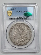 1890 CC $1 Morgan Silver Dollar PCGS XF40 CAC Lovely PQ Circulated *K663