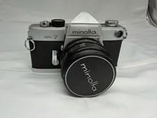 Minolta SR-7 35mm Film Camera Silver 1:14 Auto Rokkor 58mm Lens Tested