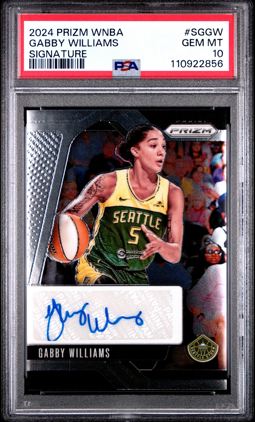 2024 PANINI PRIZM WNBA SIGNATURES #SGGW GABBY WILLIAMS PSA 10 AUTO view 1