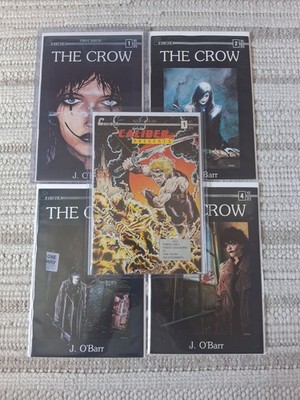 The Crow Comic #1-4 1990 Caliber Press James O'Barr + 1st Appearance!