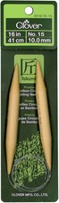Clover Takumi Bamboo Circular Knitting Needles 16"-Size 15/10mm