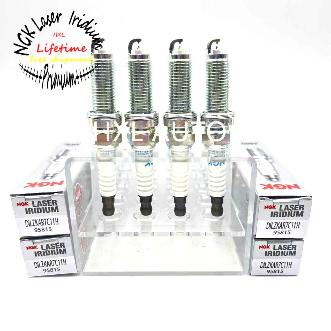 4Pcs NGK DILZKAR7C11H 95815 Iridium Spark Plug For Honda Insight Clarity 2019-22