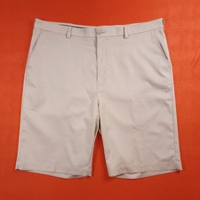 Roundtree Yorke Men's Tall Golf Work Play Performance Shorts Beige Size 42T
