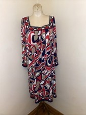 Michael Kors Women’s Retro Shirt Dress Colorful Stretchy Soft Size XL