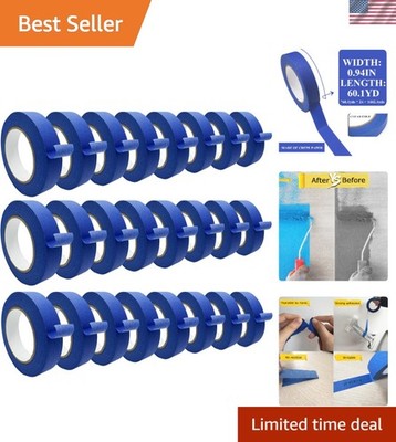 Blue , Painters Tape, Painting Tape 1442.4yd=0.94IN*60.1yd*24,  Multi-Surface...