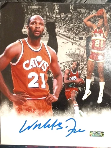 WORLD B. FREE  CLEVELAND CAVALIERS  ACTION SIGNED 8x10 w/COA