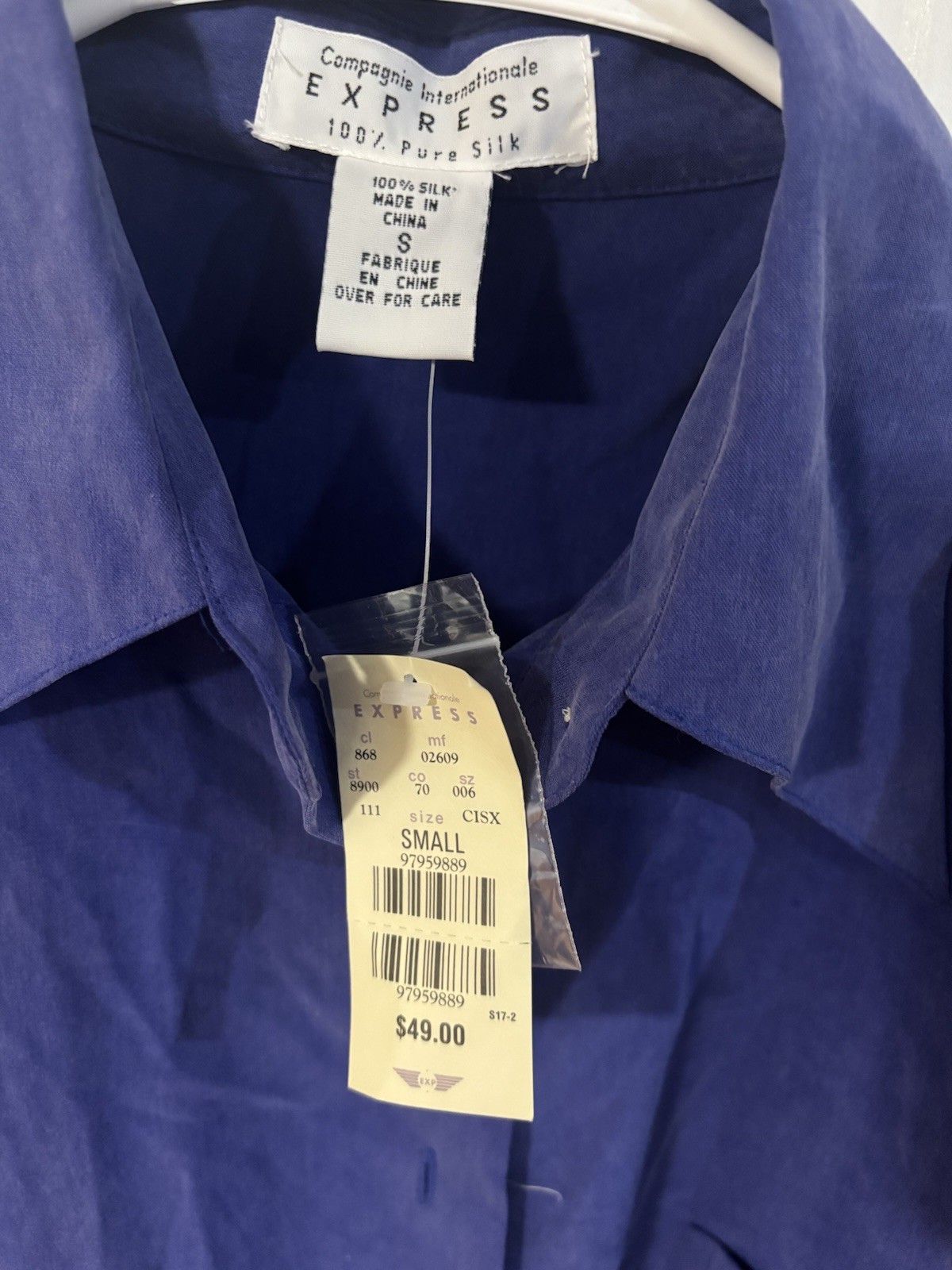 Vintage silk long sleeves button front NWT Women’s Shirt