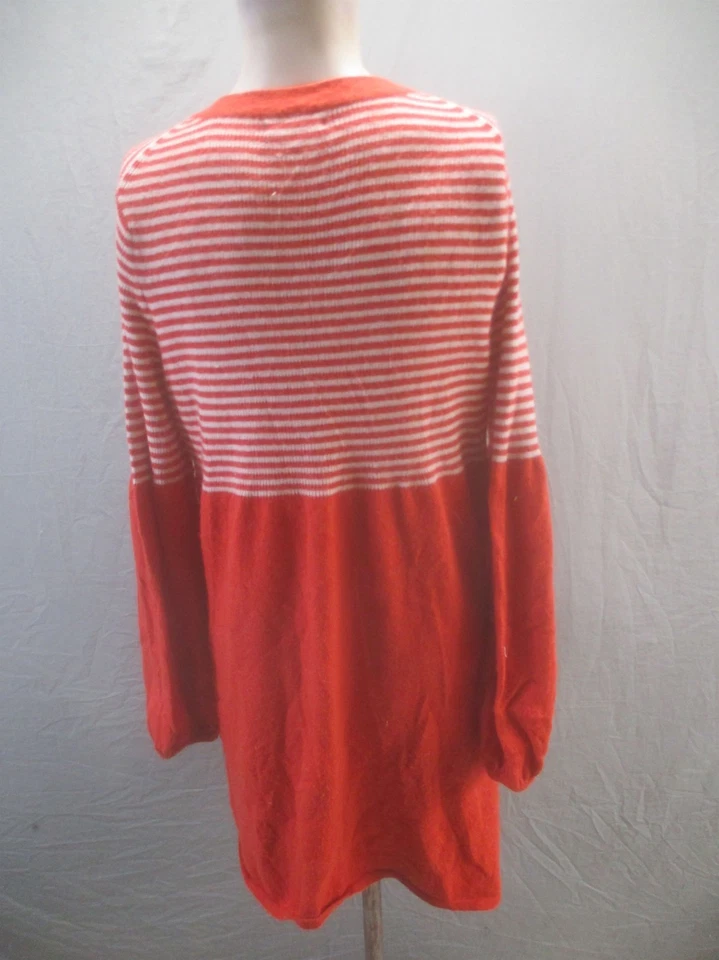 Vertigo Size XL Womens Red Striped Angora Wool Blend V Neck Softy Pull Over 051 - Image 4 of 4