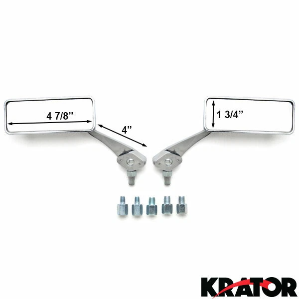 NEW CUSTOM MOTORCYCLE PAIR MIRRORS FOR HARLEY DAVIDSON REPLACEMENT MIRROR SET - Image 2 of 3